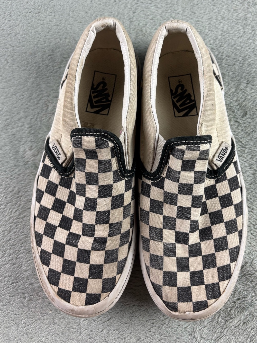 Slip on Vans checkered Kids size 2
